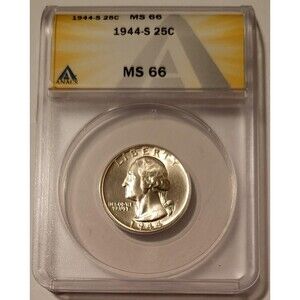 1944 S Washington Quarter MS66 ANACS